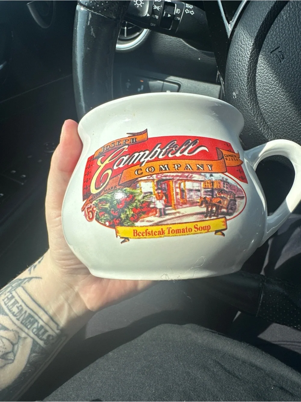 2 Campbell's Red Tomato Ceramic Soup Mug